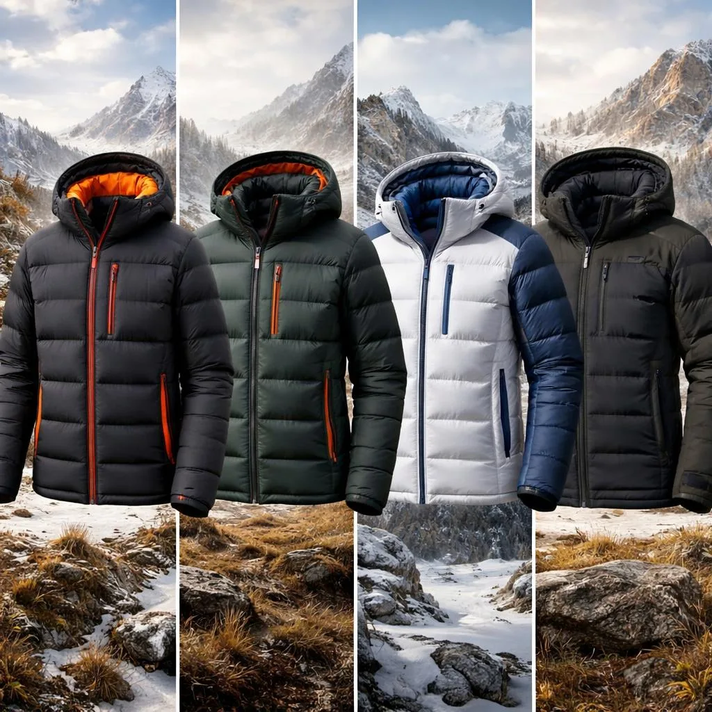 Puffer Jackets Gpt Create More Puffer Jackets All Unique And Different Designs Change Background A