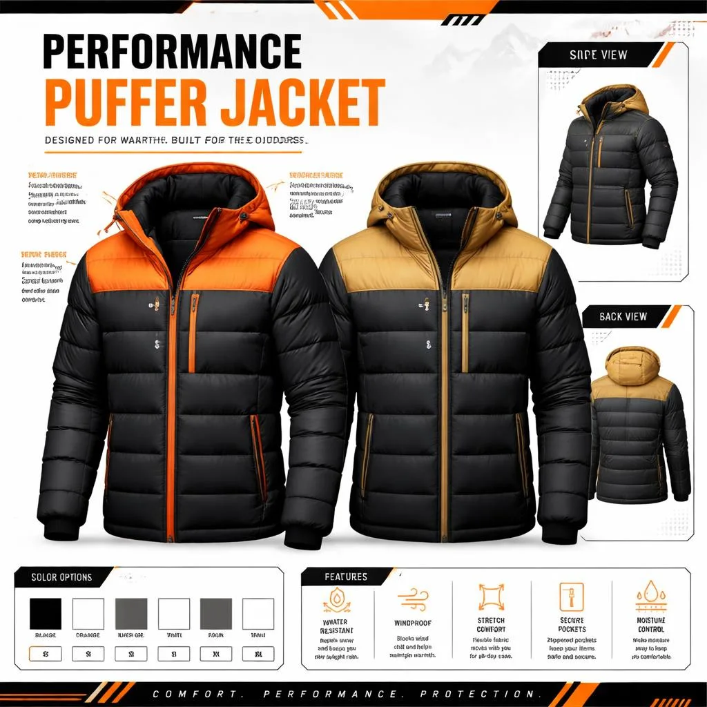 Puffer Jackets Gpt One More With Different Color And Design Create A Puffer Jacket Do Not Use Any