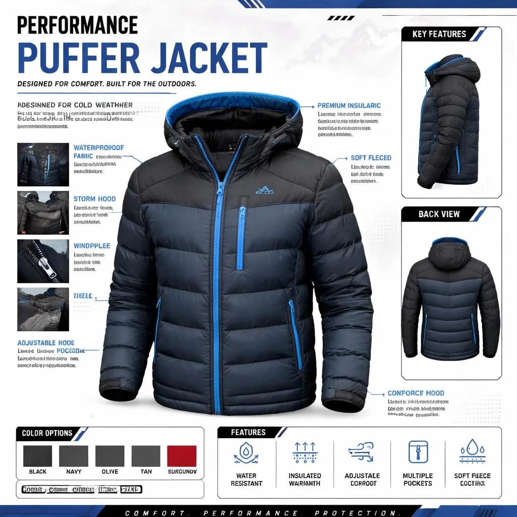 Puffer Jackets Gpt One More With Different Color And Design Create A Puffer Jacket