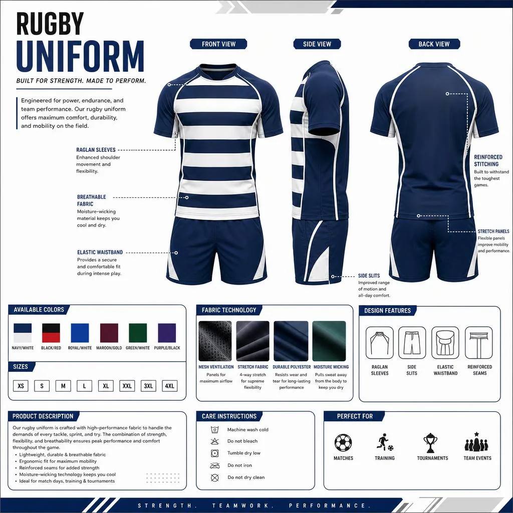 Rugby Uniform Gpt Now Please Create Rugby Uniform Images All Different Designs And Colors Please