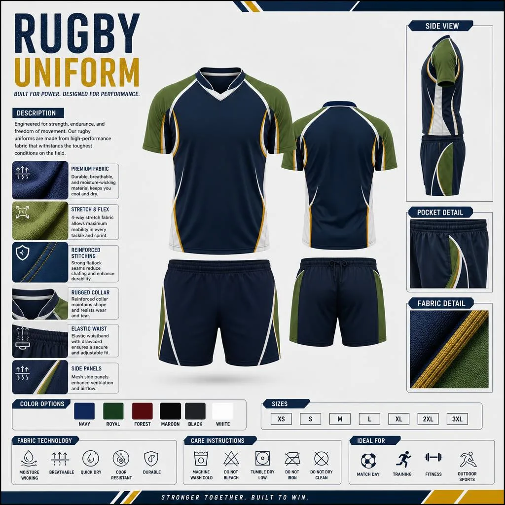 Rugby Uniform Gpt Now Please Create Rugby Uniform Images All Different Designs And Colors Please