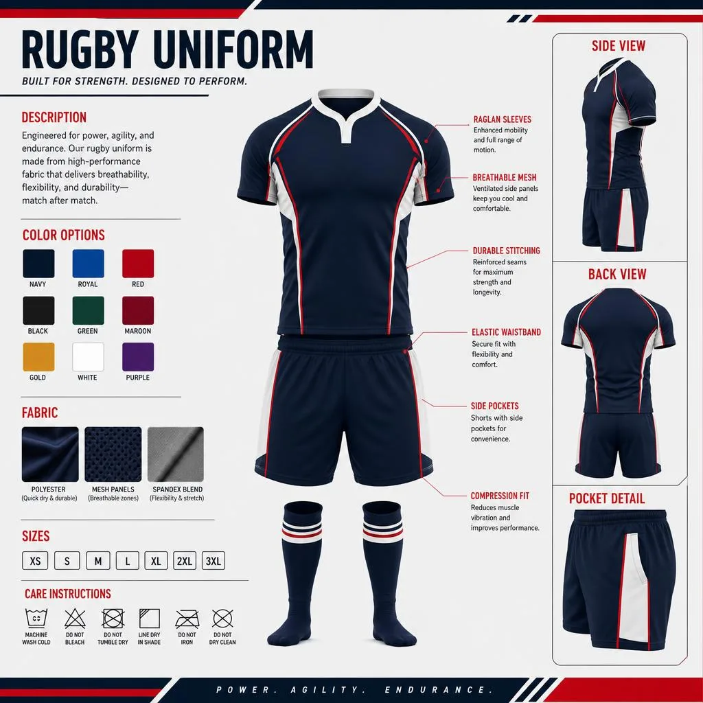 Rugby Uniform Gpt Now Please Create Rugby Uniform Images All Different Designs And Colors Please